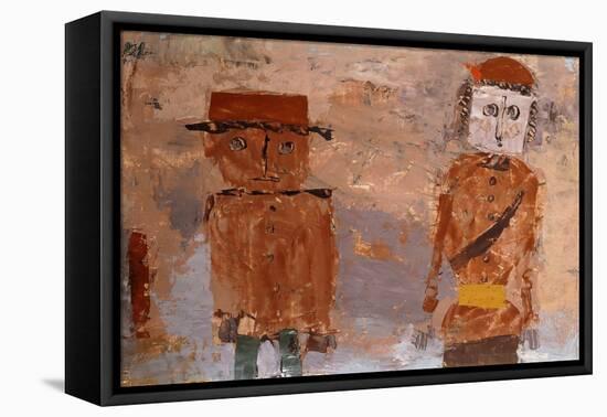 Bride and Groom in Autumn of Life-Paul Klee-Framed Stretched Canvas