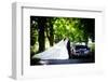 Bride and Groom in Car-HalfPoint-Framed Photographic Print