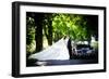 Bride and Groom in Car-HalfPoint-Framed Photographic Print