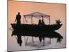 Bride and Groom Leaving a Wedding at Nkwali, Poled on African Gondola, Zambia-John Warburton-lee-Mounted Photographic Print