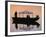 Bride and Groom Leaving a Wedding at Nkwali, Poled on African Gondola, Zambia-John Warburton-lee-Framed Photographic Print