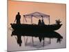 Bride and Groom Leaving a Wedding at Nkwali, Poled on African Gondola, Zambia-John Warburton-lee-Mounted Photographic Print