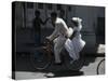 Bride and Groom on Bike, Havana, Cuba-Angelo Cavalli-Stretched Canvas