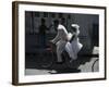 Bride and Groom on Bike, Havana, Cuba-Angelo Cavalli-Framed Photographic Print