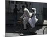 Bride and Groom on Bike, Havana, Cuba-Angelo Cavalli-Mounted Photographic Print
