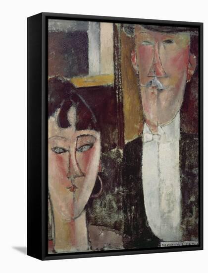 Bride and Groom (The Couple), 1915/16-Amedeo Modigliani-Framed Stretched Canvas