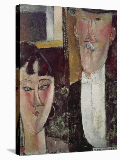 Bride and Groom (The Couple), 1915/16-Amedeo Modigliani-Stretched Canvas
