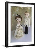 Bride and Groom Winter 2014 Bokeh-null-Framed Photographic Print