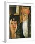 Bride and Groom-Amedeo Modigliani-Framed Giclee Print