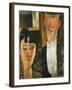 Bride and Groom-Amedeo Modigliani-Framed Giclee Print