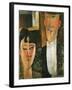 Bride and Groom-Amedeo Modigliani-Framed Giclee Print