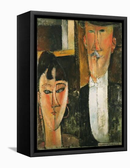 Bride and Groom-Amedeo Modigliani-Framed Stretched Canvas