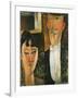 Bride and Groom-Amedeo Modigliani-Framed Giclee Print