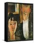 Bride and Groom-Amedeo Modigliani-Framed Stretched Canvas