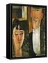 Bride and Groom-Amedeo Modigliani-Framed Stretched Canvas