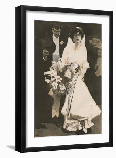 Bride and Groom-Eduard Thony-Framed Art Print