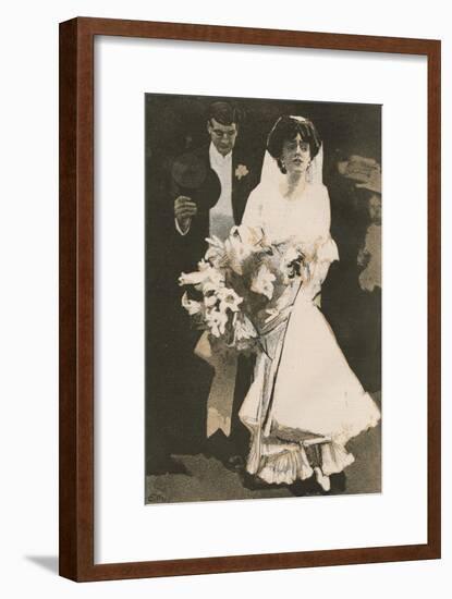 Bride and Groom-Eduard Thony-Framed Art Print