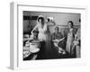 Bride Assisting in Kitchen During Wedding-Paul Schutzer-Framed Photographic Print