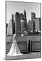 Bride in Dumbo NYC-null-Mounted Poster