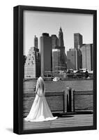 Bride in Dumbo NYC-null-Framed Poster