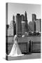 Bride in Dumbo NYC-null-Stretched Canvas