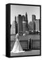 Bride in Dumbo NYC-null-Framed Stretched Canvas