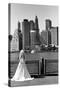 Bride in Dumbo NYC-null-Stretched Canvas