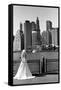 Bride in Dumbo NYC-null-Framed Stretched Canvas