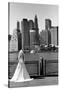 Bride in Dumbo NYC-null-Stretched Canvas