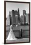 Bride in Dumbo NYC-null-Framed Photo