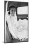 Bride in the Backseat of Car, Ca. 1950-null-Mounted Photographic Print