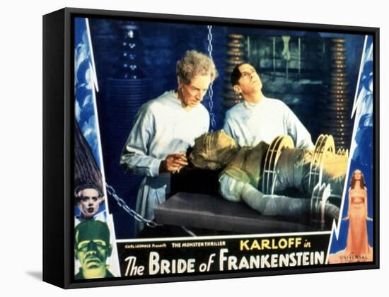 Bride of Frankenstein, Ernest Thesiger, Elsa Lanchester, Colin Clive, 1935-null-Framed Stretched Canvas