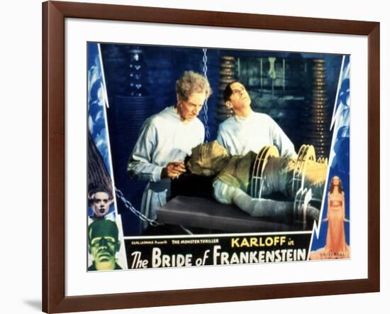 Bride of Frankenstein, Ernest Thesiger, Elsa Lanchester, Colin Clive, 1935-null-Framed Photo