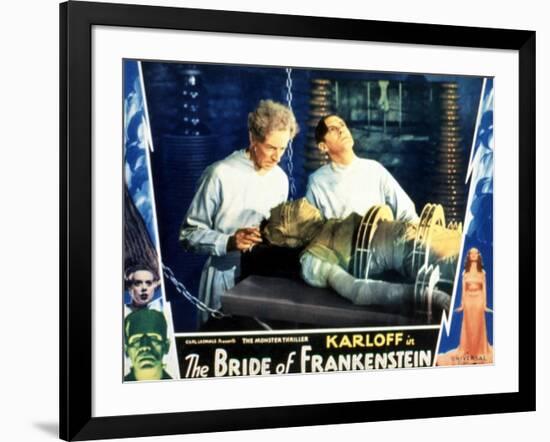 Bride of Frankenstein, Ernest Thesiger, Elsa Lanchester, Colin Clive, 1935-null-Framed Photo