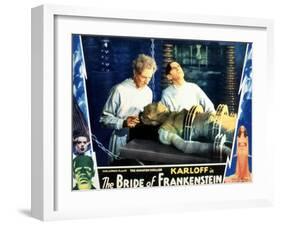 Bride of Frankenstein, Ernest Thesiger, Elsa Lanchester, Colin Clive, 1935-null-Framed Photo