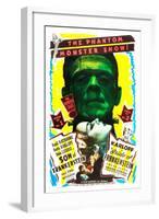 Bride of Frankenstein / Son of Frankenstein double feature poster featuring Boris Karloff-null-Framed Art Print