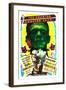 Bride of Frankenstein / Son of Frankenstein double feature poster featuring Boris Karloff-null-Framed Art Print