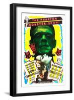 Bride of Frankenstein / Son of Frankenstein double feature poster featuring Boris Karloff-null-Framed Art Print