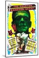 Bride of Frankenstein / Son of Frankenstein double feature poster featuring Boris Karloff-null-Mounted Art Print