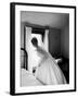 Bride Prepares For Wedding, in Traditional White Gown, 19th Century Wedding Dress-Michael Rougier-Framed Photographic Print