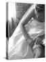 Bride Pulling Up Garter-Abraham Nowitz-Stretched Canvas