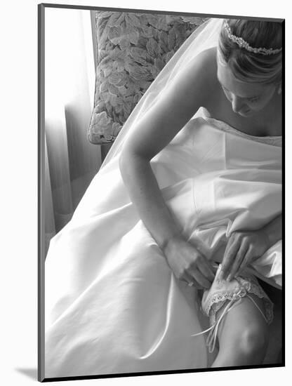 Bride Pulling Up Garter-Abraham Nowitz-Mounted Photographic Print