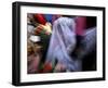 Bride Sits Next to Groom During a Mass Marriage Ceremony for About 50 Couples in Amritsar, India-null-Framed Photographic Print