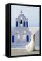 Bride Walking Past Church, Santorini, Kyclades, South Aegean, Greece, Europe-Christian Heeb-Framed Stretched Canvas