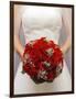 Bride with bridal bouquet-null-Framed Photographic Print