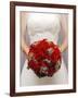 Bride with bridal bouquet-null-Framed Photographic Print