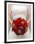 Bride with bridal bouquet-null-Framed Photographic Print