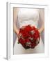 Bride with bridal bouquet-null-Framed Photographic Print