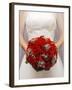 Bride with bridal bouquet-null-Framed Photographic Print