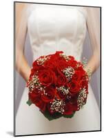 Bride with bridal bouquet-null-Mounted Photographic Print